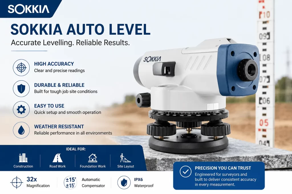 Sokkia auto level for accurate levelling